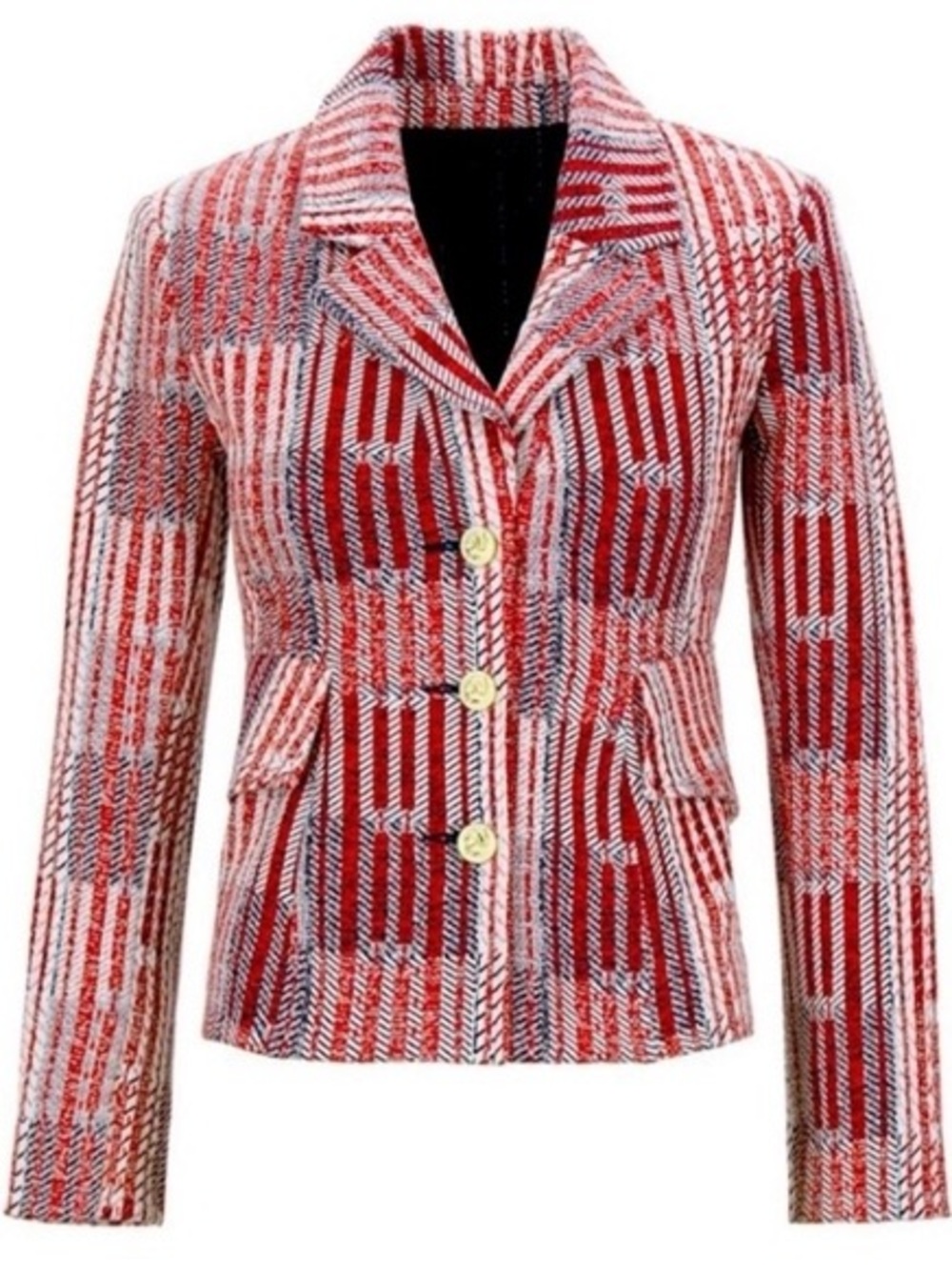 CAbi Style 6028 Patchwork Blazer - like new!
